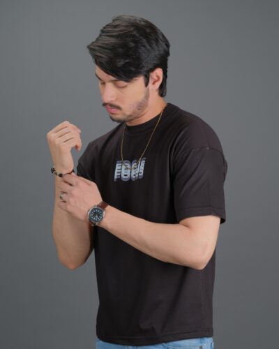 Focus Trendy Print, Unisex Oversized Boxy Tee