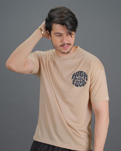 Unisex Beige Oversized T-shirt
