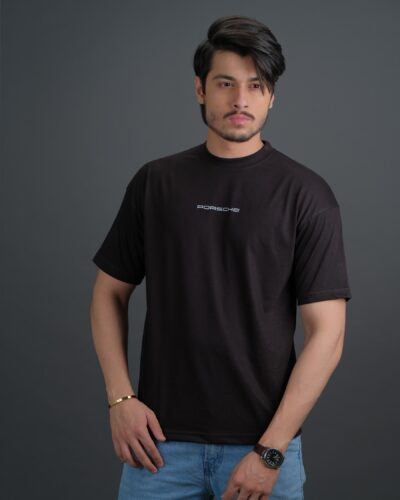 Porsche 911 GT3 Oversized Drop Shoulder Black T-Shirt