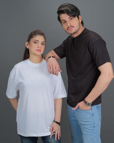 Back Print Oversized Couple T-Shirt Pack